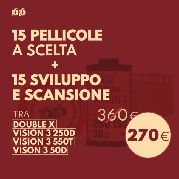 BUNDLE 15 PELLICOLE + 15 SVILUPPI E SCANSIONE